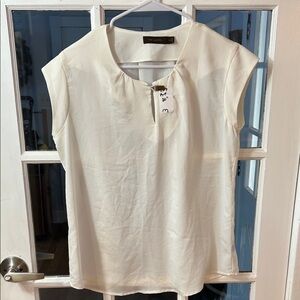 337.    The Limited Ivory Cap Sleeve Blouse